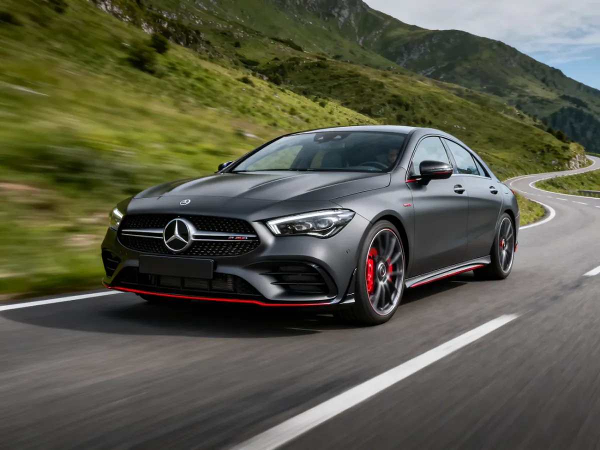 Mercedes-AMG CLA 35 4MATIC na krętej drodze