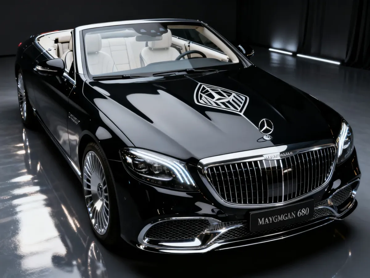 Mercedes-Maybach SL 680 Monogram Series z charakterystyczną osłoną chłodnicy i wzorem Maybacha na masce