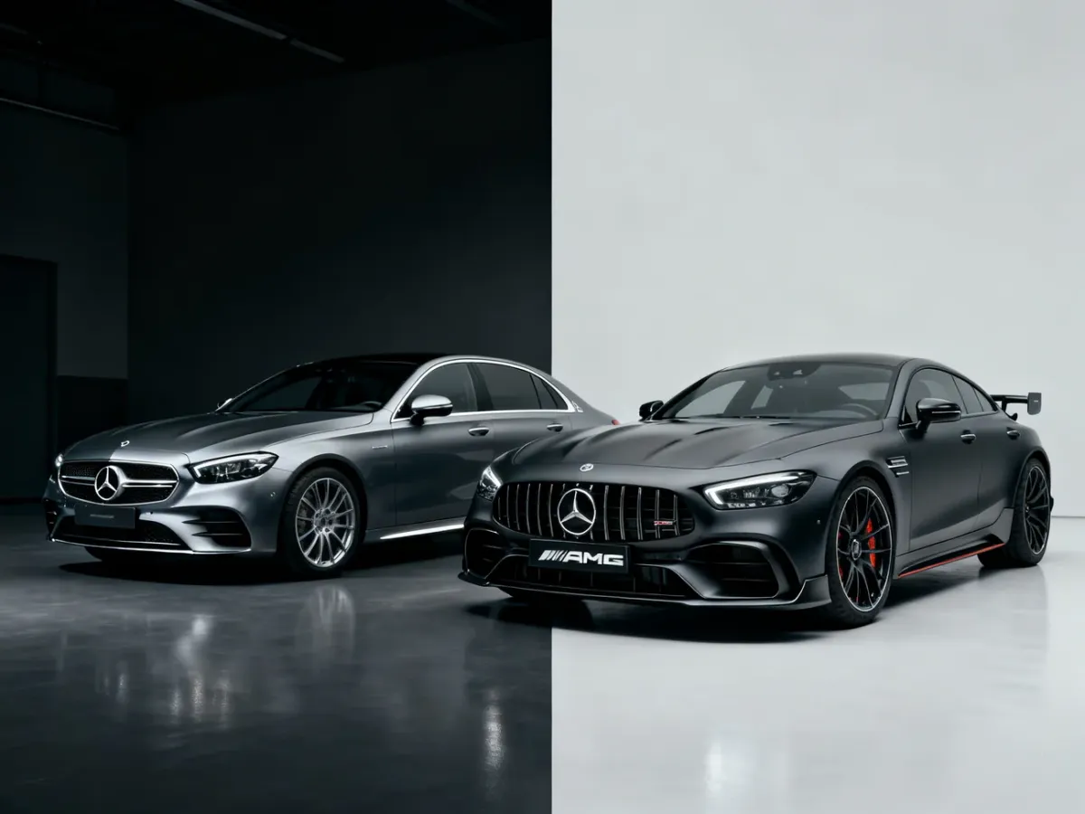Porównanie standardowego Mercedesa z wysokowydajnym modelem Mercedes-AMG