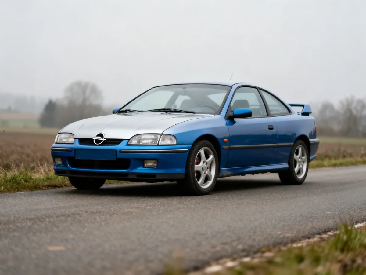 Zadbany klasyczny Opel youngtimer na spokojnej drodze