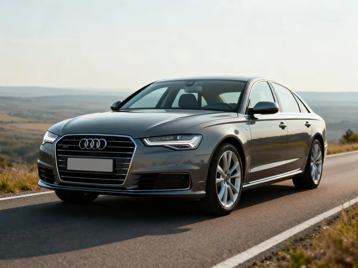 Zadbane używane Audi A6 na malowniczej drodze