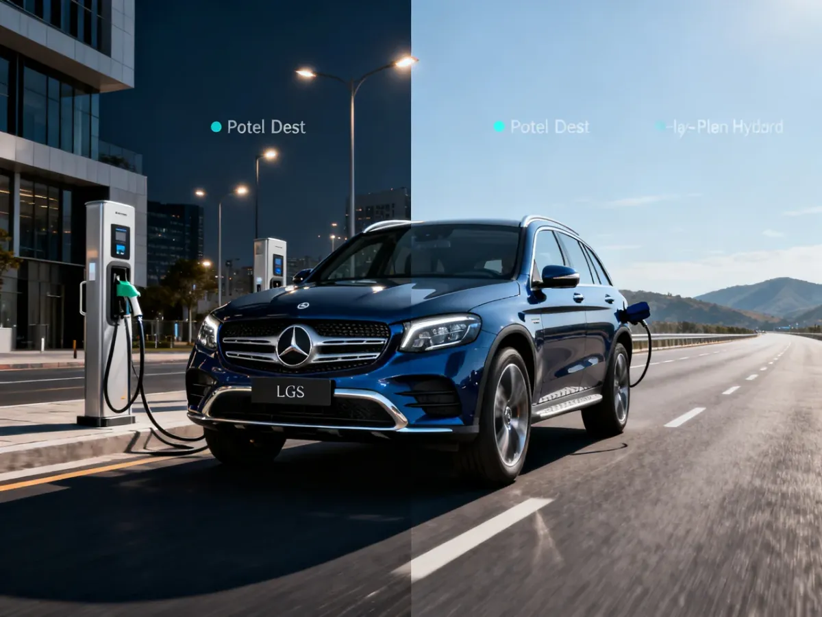 Mercedes GLC przedstawiony w miejskim i autostradowym otoczeniu