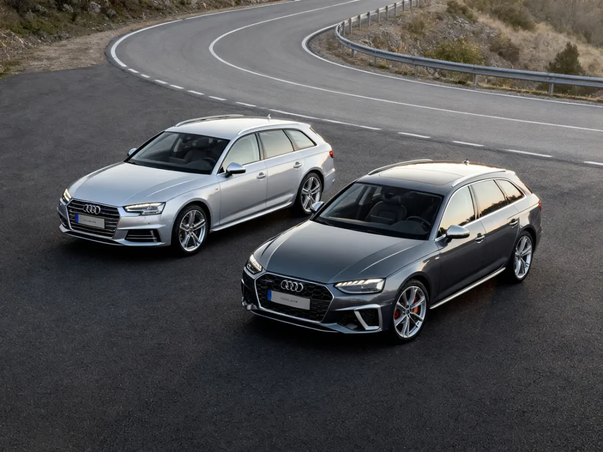 Audi A4 Avant kombi przedstawione jako nowoczesny samochód klasy premium