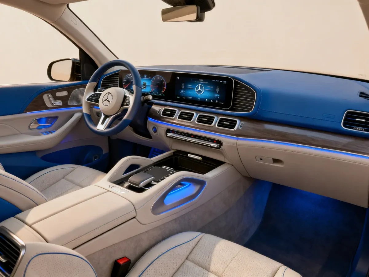 Przestronne i nowoczesne wnętrze elektrycznego Mercedesa GLC