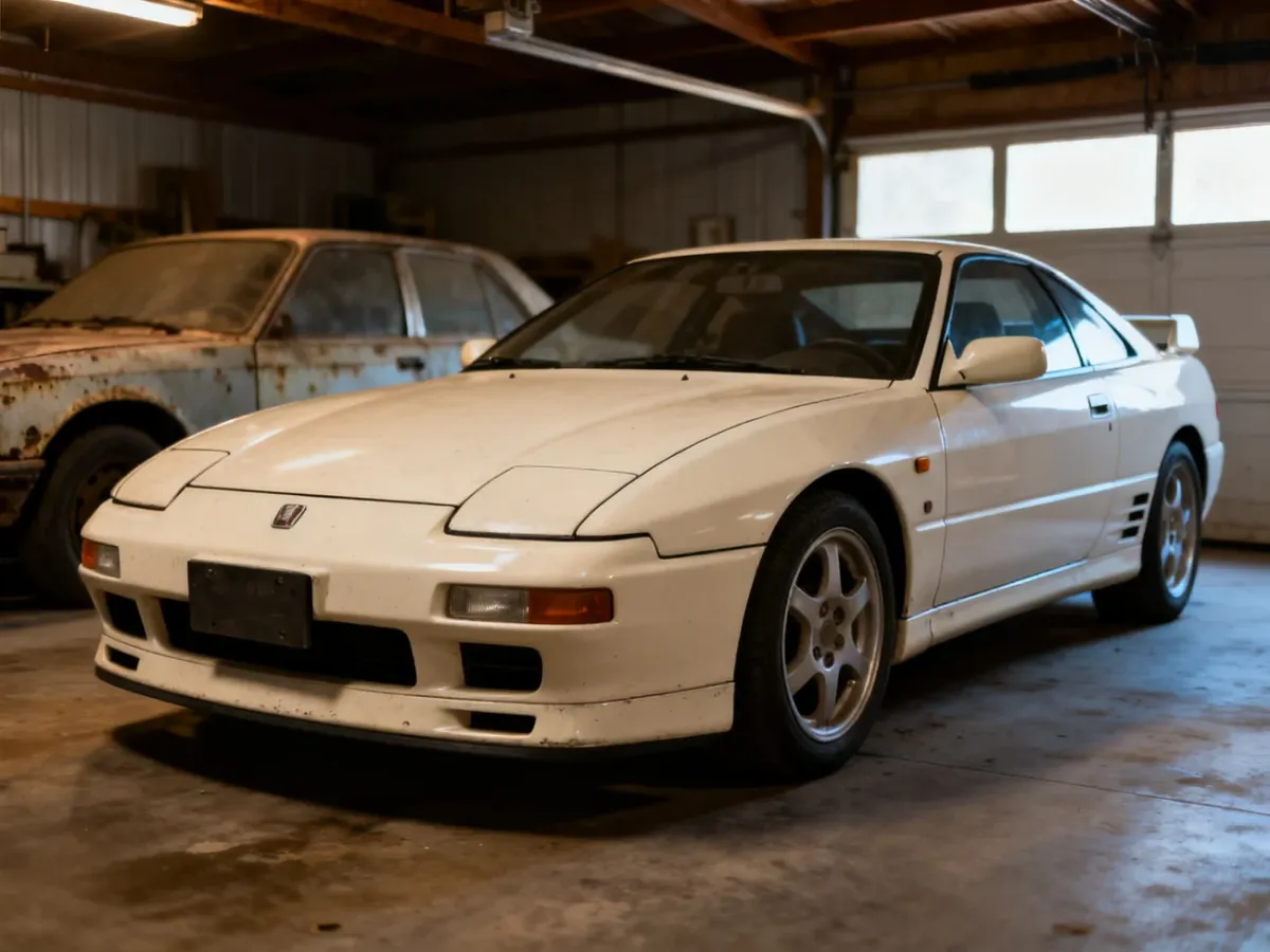 Zadbane coupe z lat 90. w garażu kolekcjonera