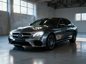 Sportowe BMW serii M przyspieszające na torze wyścigowym w blasku zachodzącego słońca, podkreślające dynamikę i szybkość.