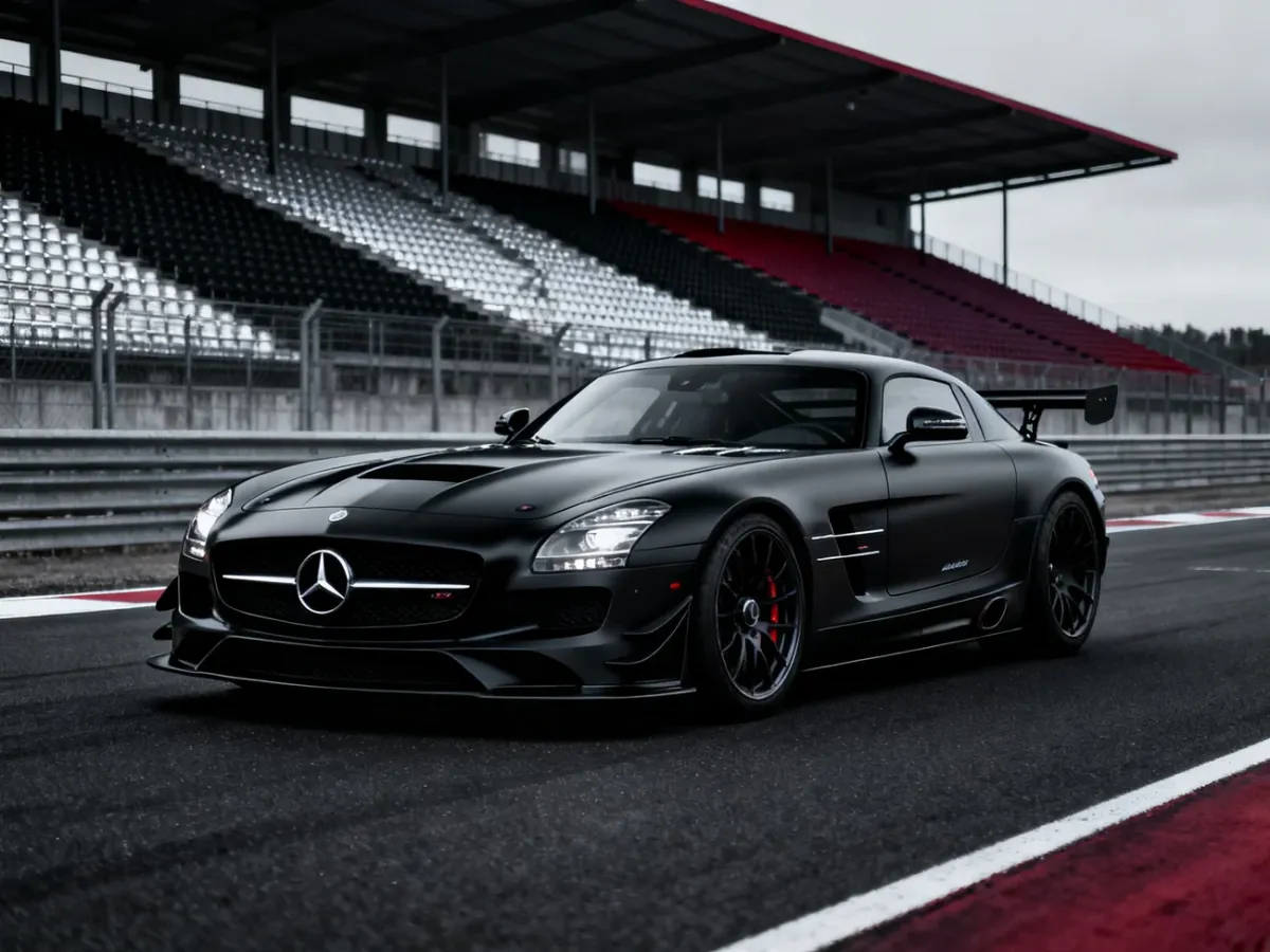Mercedes-Benz SLS AMG Black Series na torze wyścigowym
