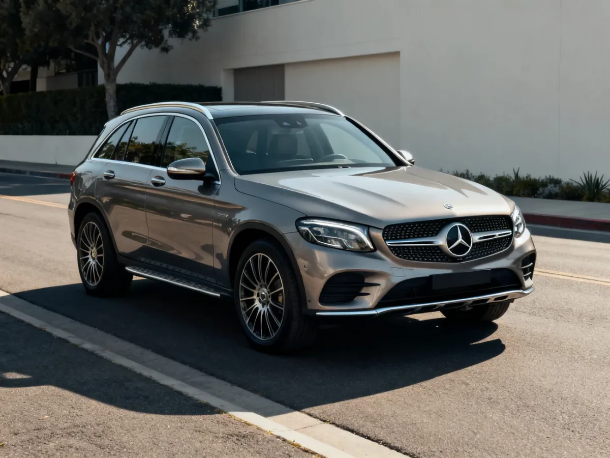Mercedes GLC premium SUV na spokojnej drodze