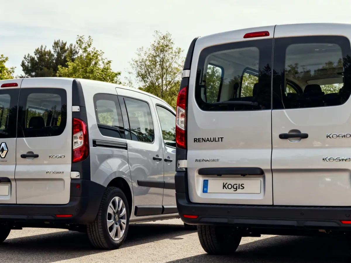 Renault Kangoo i Grand Kangoo zaparkowane obok siebie