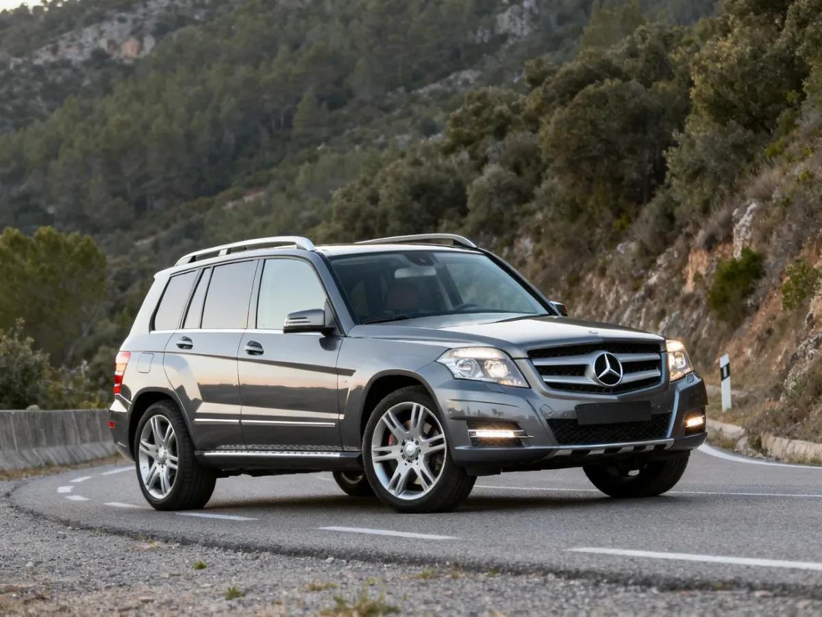 Mercedes GLK X204 na malowniczej drodze