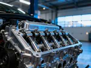 Srebrne Audi A4 Quattro w profesjonalnym oświetleniu studyjnym, eksponujące detale przedniego grilla i reflektorów LED.