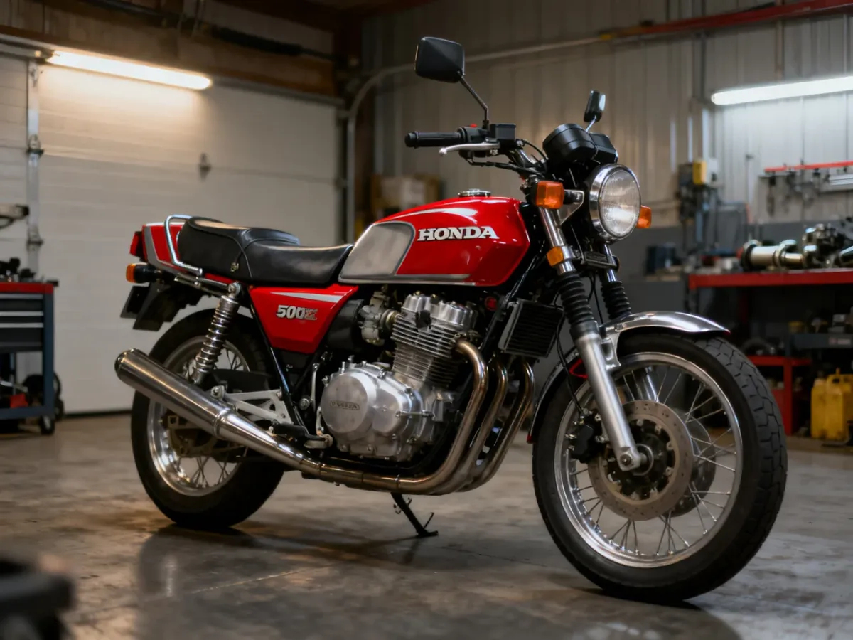 Zachowana Honda CX 500 Turbo w garażu kolekcjonera