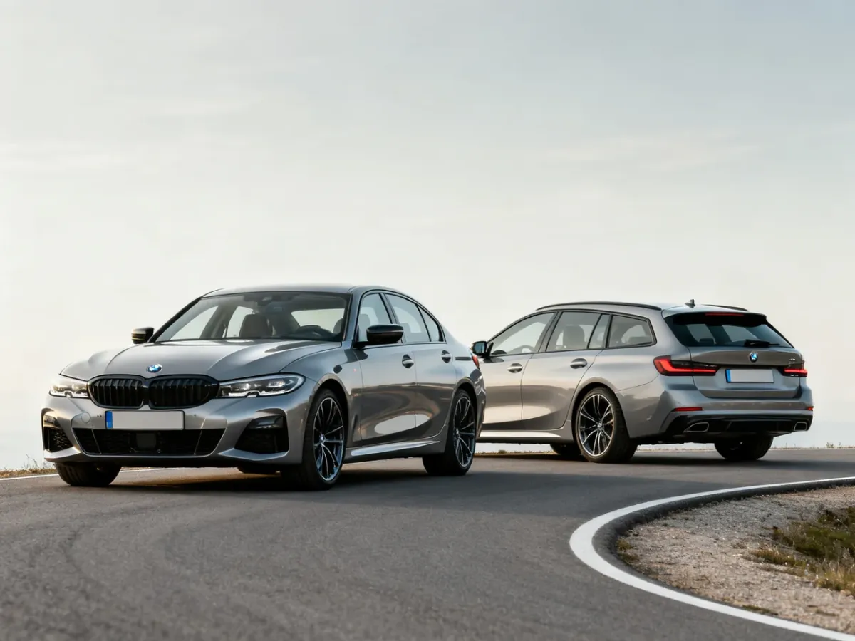 BMW serii 3 G20 i G21 na malowniczej drodze