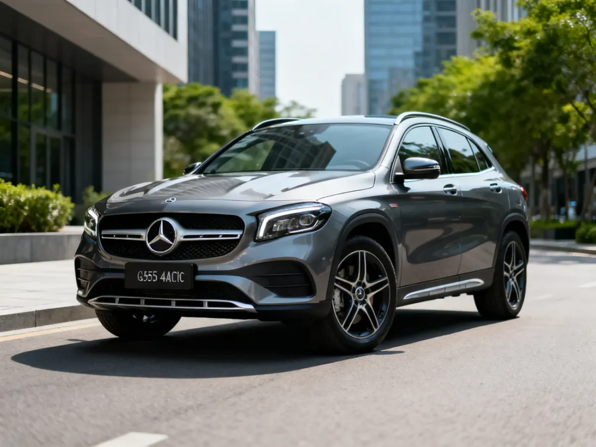 Mercedes GLA 250 4Matic zaparkowany na miejskiej ulicy