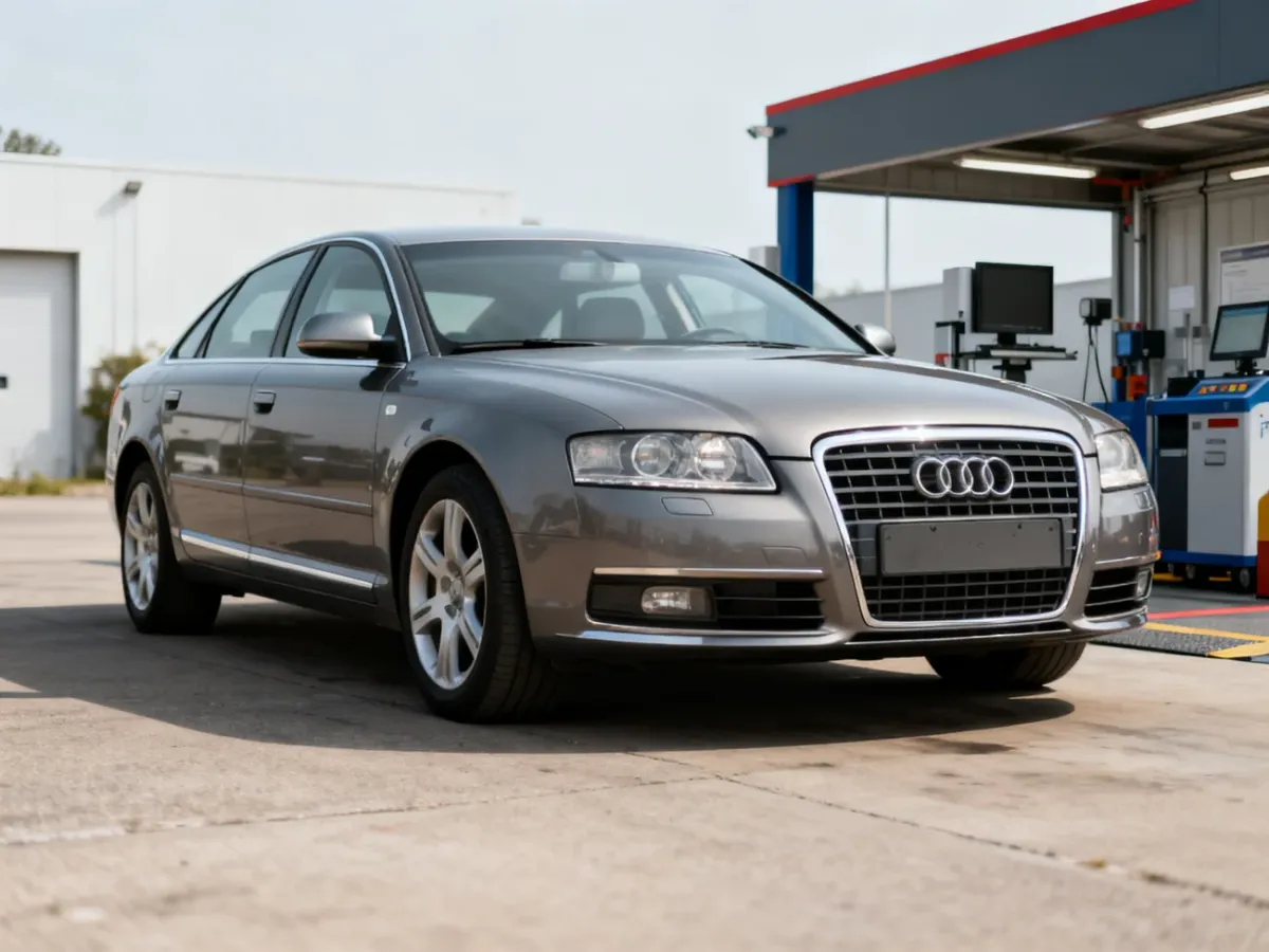 Audi A6 C6 podczas oględzin w warsztacie