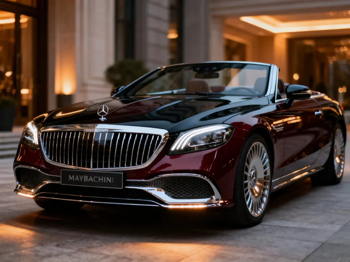 Mercedes-Maybach SL roadster z charakterystycznym chromowanym grillem Maybacha
